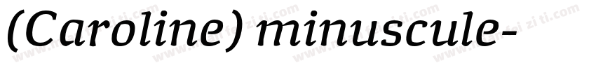 (Caroline) minuscule字体转换